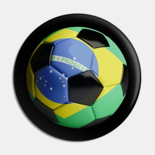 Brazil Flag Soccer Ball Pin