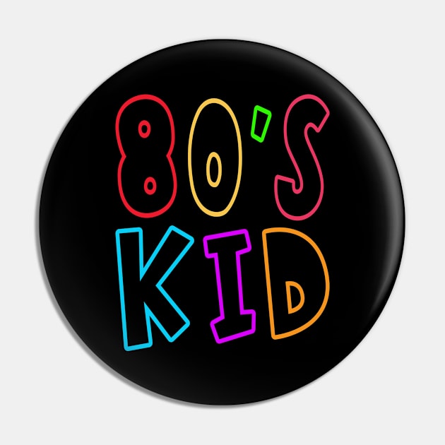 80's Kid Women Men Vintage Retro Pin by Firesquare