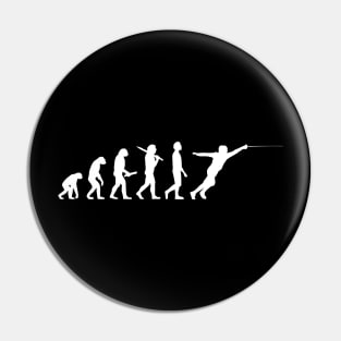 Funny Fencing Evolution Gift For Fencers Pin