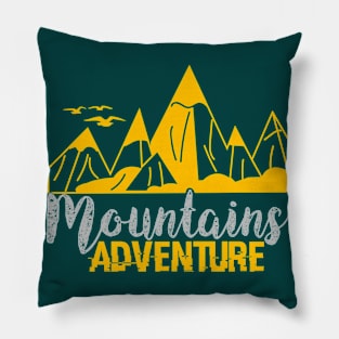 mountains adventure Pillow