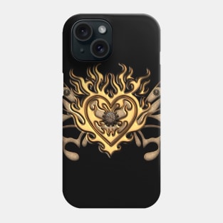 Wonderful steampunk heart, clocks, and gears Phone Case