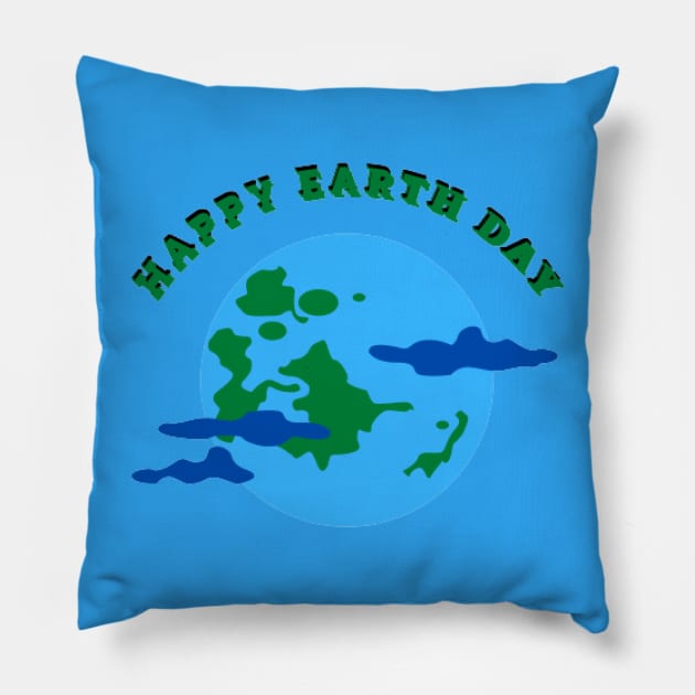 Earth Happy  Day Pillow by NOUNEZ 