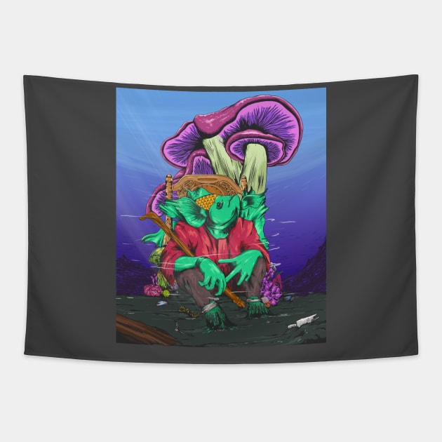 betta fish king Tapestry by pleasuretshirt