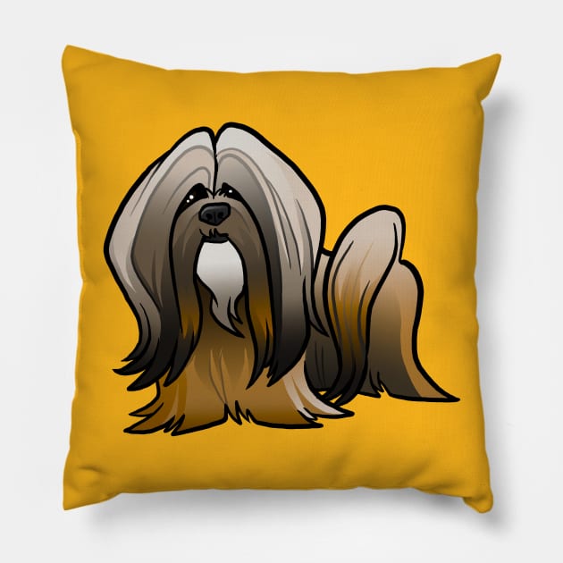 Lhasa Apso Pillow by binarygod