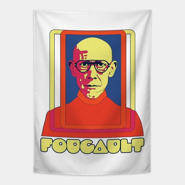 Michel Foucault -- Retro 70s Style Tapestry by DankFutura