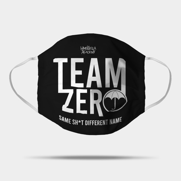 Umbrella Academy 2 Team Zero Black Background Umbrella Academy Mask Teepublic