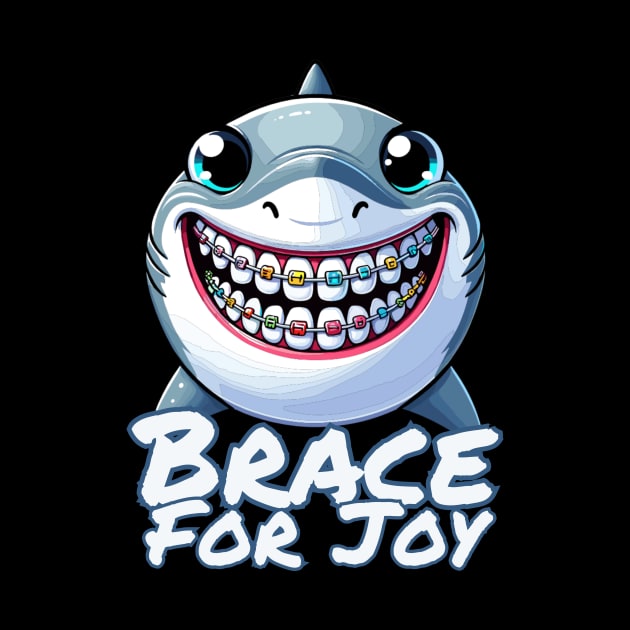 Brace For Joy Shark Men Women Girl Boy Orthodontist by AimArtStudio