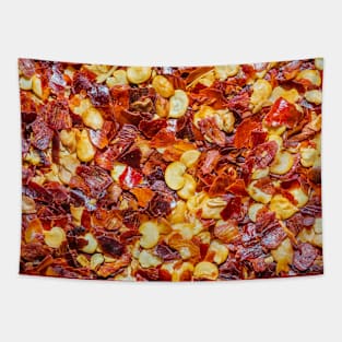 Spicy Red Hot Pepper Chili Flakes Photograph Tapestry