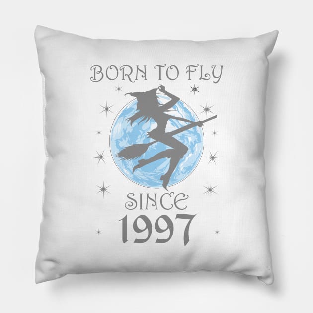 BORN TO FLY SINCE 1941 WITCHCRAFT T-SHIRT | WICCA BIRTHDAY WITCH GIFT Pillow by Chameleon Living