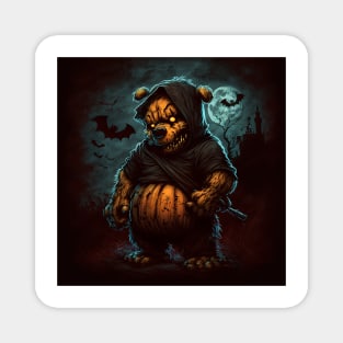 Evil bear haunted with spooky eyes Magnet