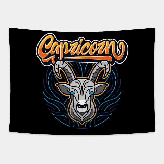 Zodiac CAPRICORN Finger Print Series Tapestry by ZODIAC HOLIC