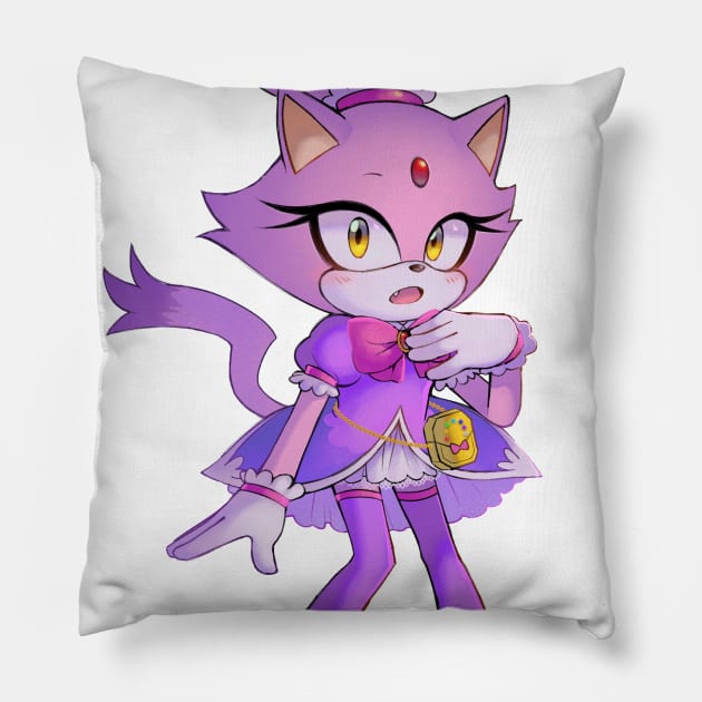 Blaze the Cat Pillow by Sakuritah