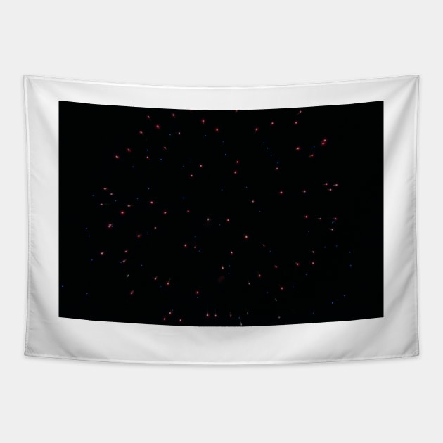 Fireworks on a moonless night Tapestry by chiaravisuals