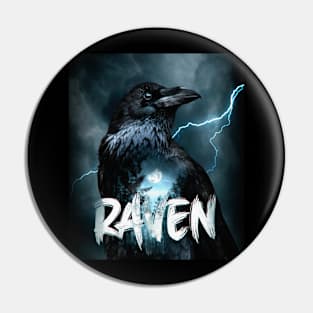 Raven Lightning Pin