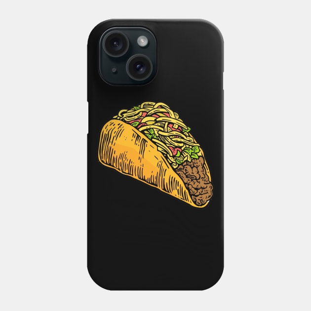 Vintage Taco Phone Case by Aurora Alpha Fox