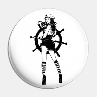 captain girl Pin