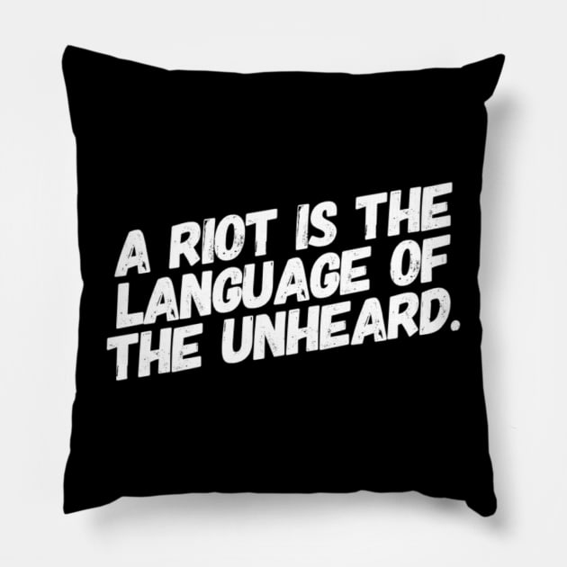 Riot language Pillow by MADMIKE CLOTHING