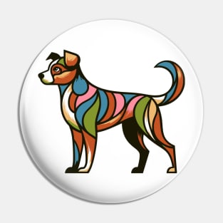 Pop art dog illustration. cubism illustration of a dog Pin