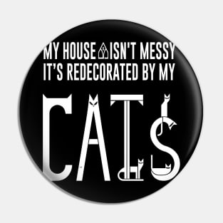 Purr-fect Chaos: Cats Word Art Pin