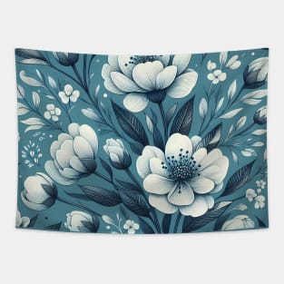 White Flowers Tapestry