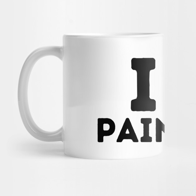 I Love Painting Simple Heart Design Painting Mug Teepublic