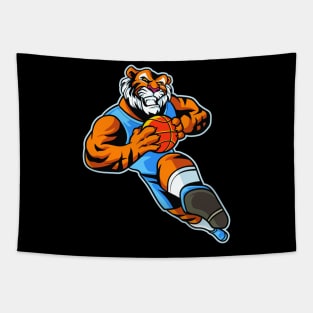 Tiger Bastkeball Tapestry