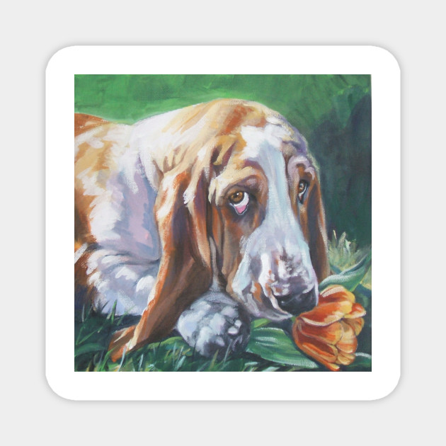 Basset Hound Fine Art Painting Basset Hound Magnet Teepublic
