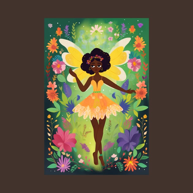 Cute Fairy in the Floral Garden by redwitchart