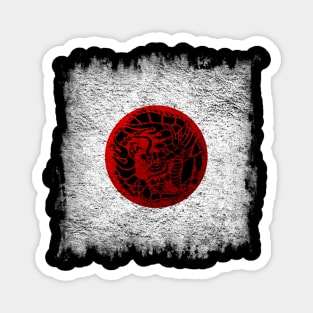 Japanese Rising Sun Design Magnet