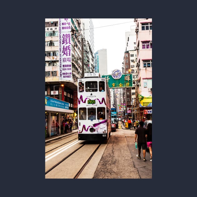 Hong Kong Tram On The Tracks by tommysphotos