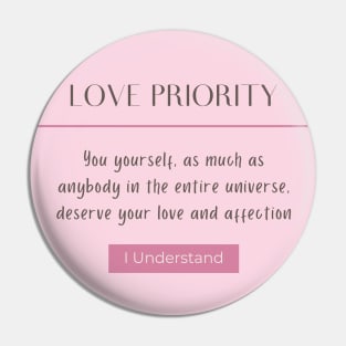 love yourself first always keep fighting funny Pin