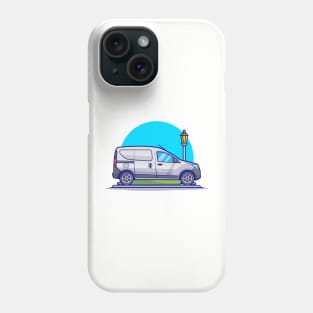 Car Van Cartoon Vector Icon Illustration Phone Case