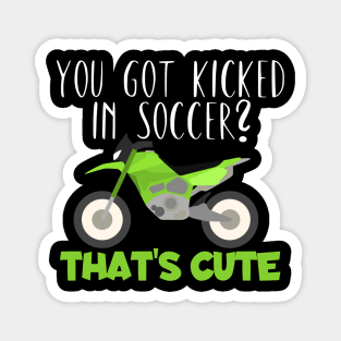 Motocross kicked soccer cute Magnet