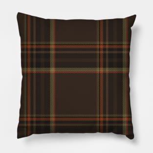 Brown Orange and yellow Tartan Plaid Pattern Pillow