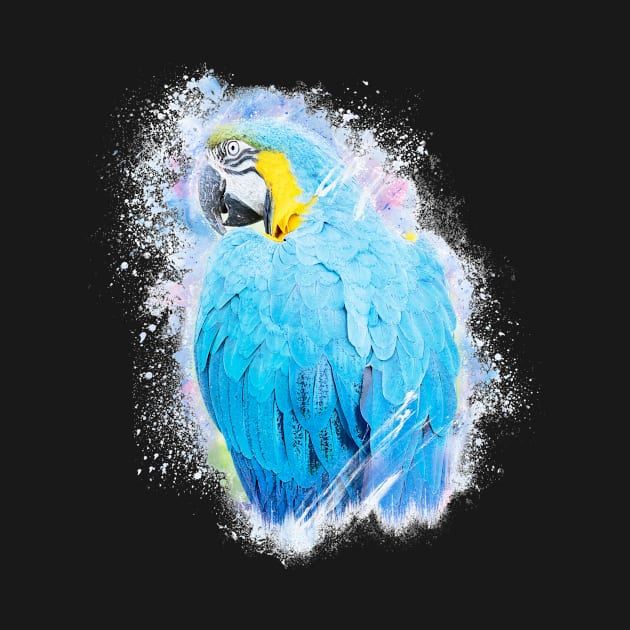 Parrot Bird Animal Wildlife Jungle Forest Nature Watercolor by Cubebox