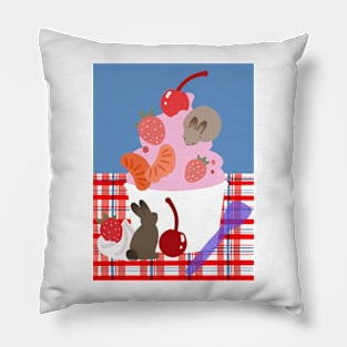 Bunny Summer Ice-Cream Pillow