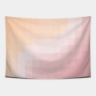 Peach and Rose Mosaic Tapestry