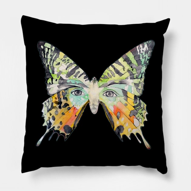 Butterflye Nature Pillow by Near-Face Goddess