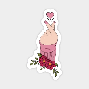 Korean Finger Heart Symbol Kpop Love Aesthetic Magnet