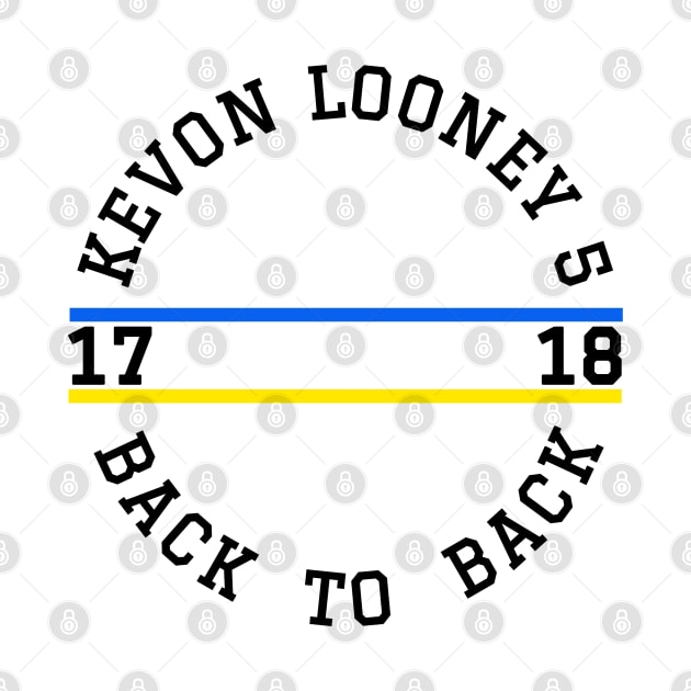 Kevon Looney 5 Back to Back Championship 2017 -2018 white by Traditional-pct