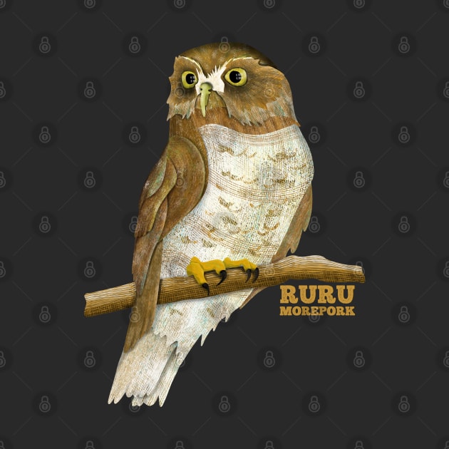 Morepork Ruru NZ Owl by mailboxdisco