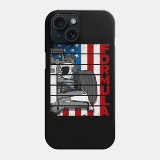 Formula One Race Car American Flag Phone Case