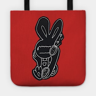 rabbit on the phone Tote