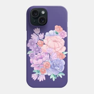 90s Watercolor Floral Overload Phone Case
