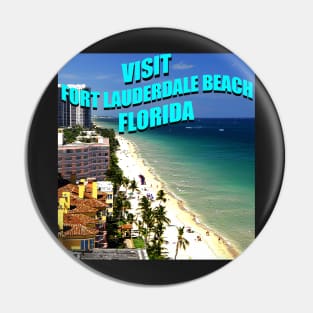 Visit Fort Lauderdale Beach Florida travel poster Pin