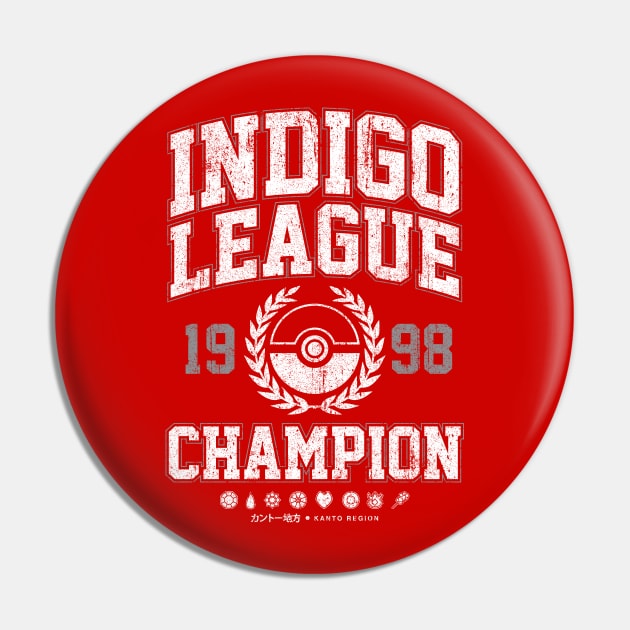 Indigo League Champion Pin by huckblade