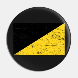 Distressed AnCap Anarcho Capitalist Flag Pin