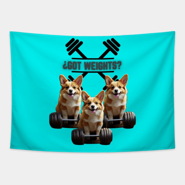 Corgi Weights Tapestry by CloudEagleson