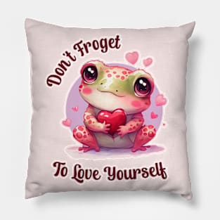 Cute Kawaii Frog Self Love Pillow