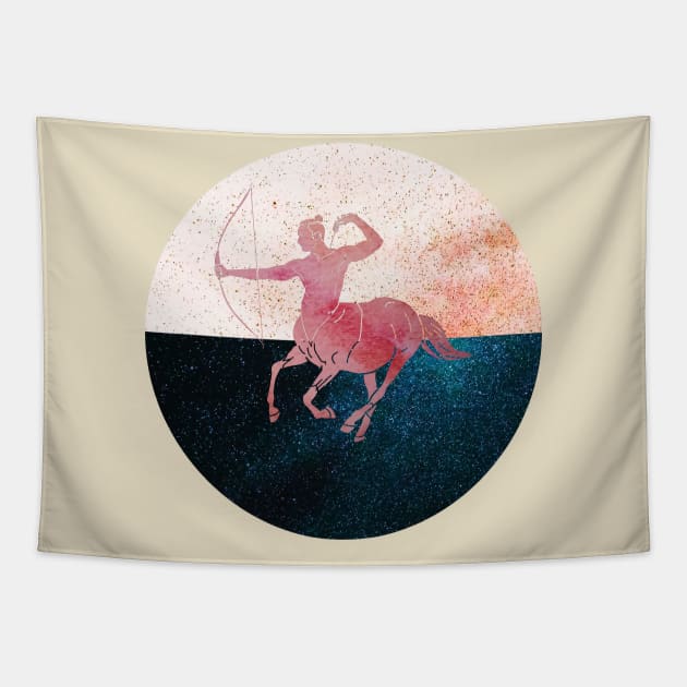 Watercolor Sagittarius Tapestry by The Point